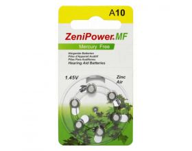 Батарейка часовая для слуховых аппаратов ZeniPower ZA10/6BL Hearing Aid Batteries (цена за блистер)