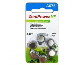 Батарейка часовая для слуховых аппаратов ZeniPower ZA675/6BL Hearing Aid Batteries (цена за блистер)