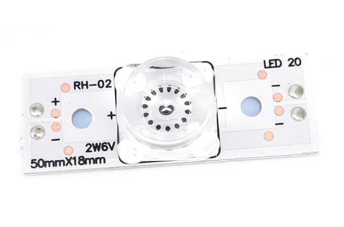 Подсветка для телевизоров, универсальная (один диод с рассеивателем) RH-02 2W 6V 50x18 мм