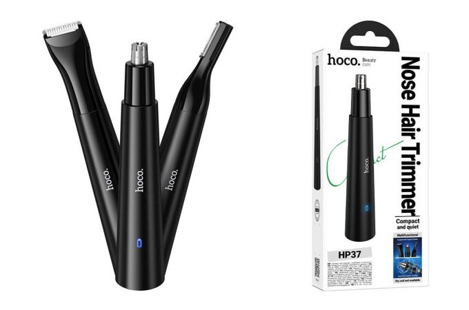Набор для стрижки HOCO HP37 (3 в 1) multifunctional nose hair trimmer (черный)