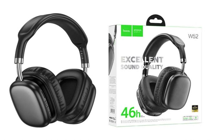 Наушники мониторные беспроводные HOCO W52 Wonderful (черный)