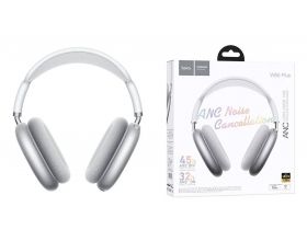 Наушники мониторные беспроводные HOCO W65 Plus Happy ANC (серебряный)