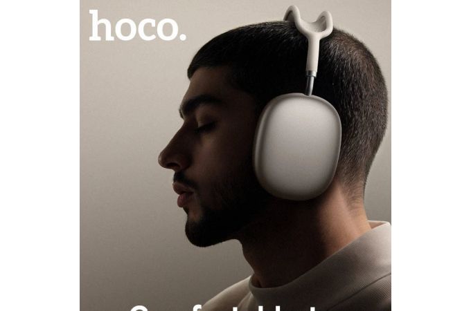 Наушники мониторные беспроводные HOCO W65 Happy (глубокий серый космос)