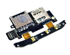 Шлейф для HTC Desire S с контактами SIM, MMC + микрофон