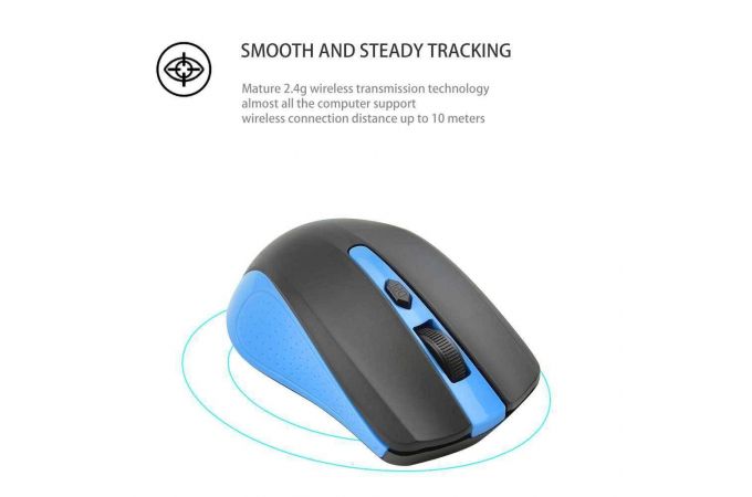 Мышь беспроводная Орбита OT-PCM47 (USB, 2.4ГГц, 2ААА, 10м) (черно-красный)