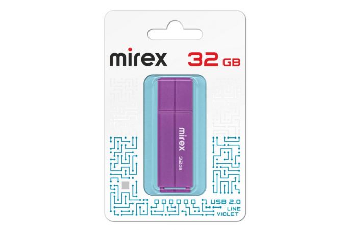 Флешка USB 2.0 Mirex LINE VIOLET 32GB (ecopack)