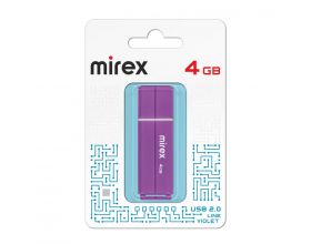 Флешка USB 2.0 Mirex LINE VIOLET 4GB (ecopack)