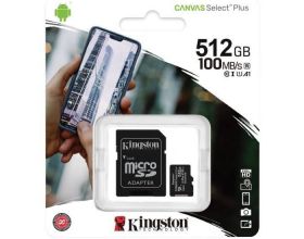 Карта памяти MicroSDXC_512 Gb Kingston class 10 100Mb/s Canvas Select Plus 100/85Mb/s UHS-I U3 SDCS2/512GB