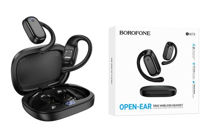 Наушники вакуумные беспроводные BOROFONE BW73 Lucky Open True Wireless BT headset (черный)