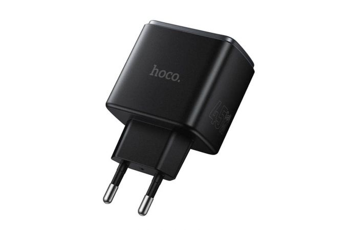 Сетевое зарядное устройство USB + USB-C HOCO C158A Upgrade PD45W charger (черное)