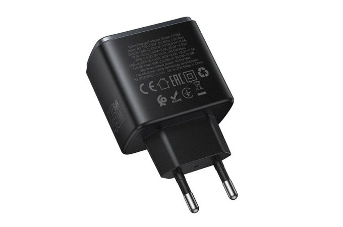 Сетевое зарядное устройство USB + USB-C HOCO C158A Upgrade PD45W charger (черное)