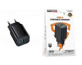 Сетевое зарядное устройство USB BOROFONE BAS82A Star single port QC3.0 charger (черный)