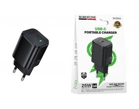 Сетевое зарядное устройство USB-C BOROFONE BAS84A Star single port PD25W charger (черный)