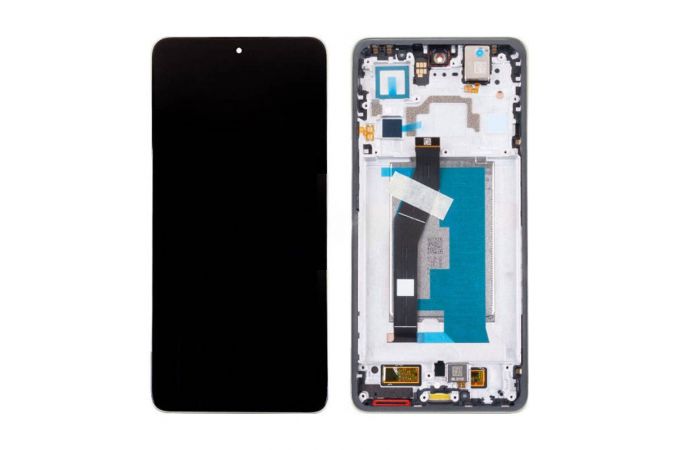 Дисплей для Xiaomi 14T (2406APNFAG) в сборе с тачскрином + рамка (зеленый) 100%