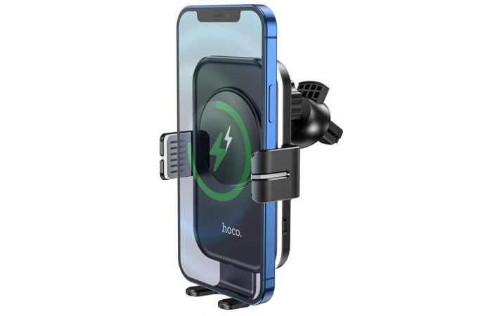 Держатель автомобильный для телефона HOCO CA80 Buddy smart wireless charging car holder черный