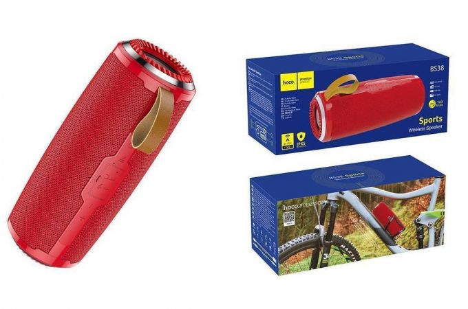 Портативная беспроводная колонка HOCO BS38 BT (ABSOLUT) (красный)