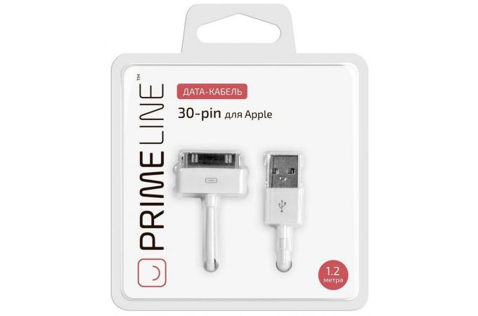 Кабель USB - Lightning 30-Pin Prime Line Apple 30-pin (7200) (белый)