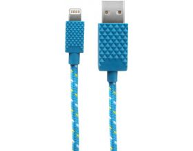 Кабель USB - Lightning Qumo (23598) Apple 8-pin MFI (синий) 0.15м