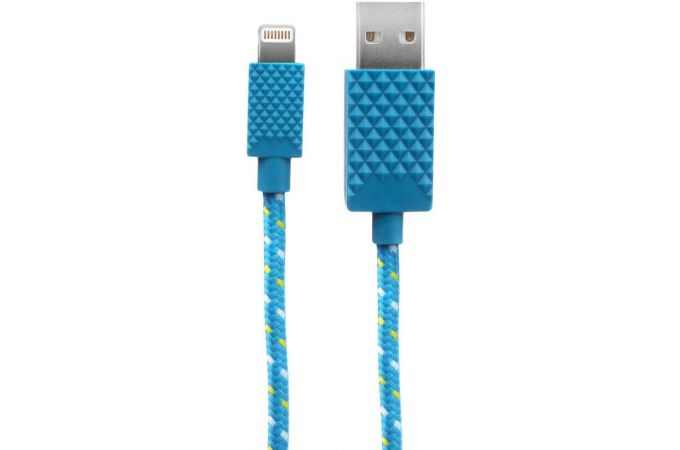 Кабель USB - Lightning Qumo (23598) Apple 8-pin MFI (синий) 0.15м