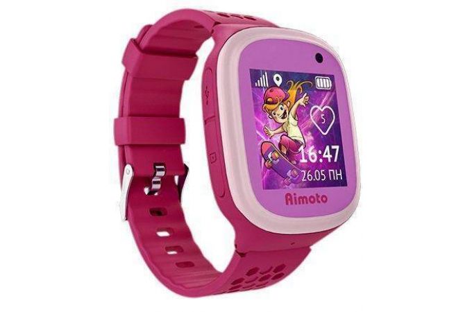 Смарт часы детские с GPS Aimoto Start 2, Кнопка жизни  (розовые)