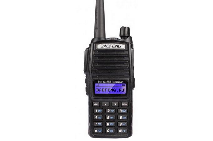 Рация Baofeng UV-82 двухдиапазонная UHF и VHF 5W, 128 каналов,  (400-520 +136-174 MHz) (LPD+PMR)