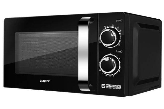 СВЧ печь CENTEK CT-1575 черная 700 Вт, 20 л, механика