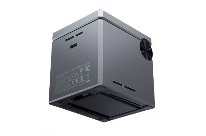 Беспроводное зарядное устройство ACEFAST E18 Rudik's Cube 3-in-1 Wireless Charging holder metal (Серый)