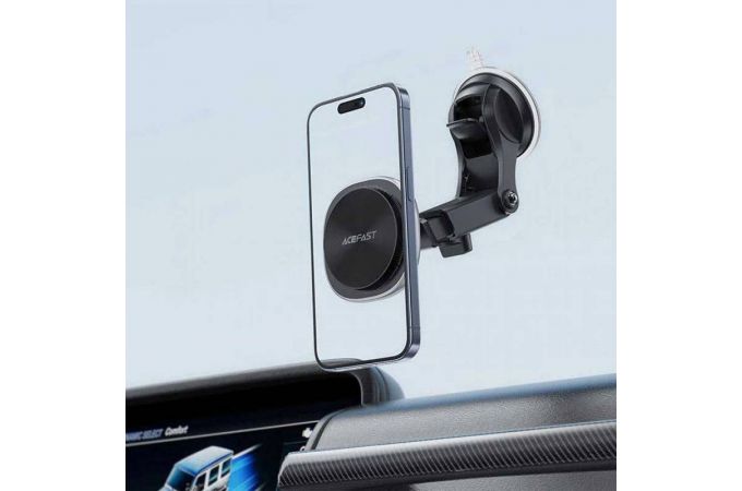 Держатель автомобильный для телефона MagSafe ACEFAST D42 magnetic wireless charging car holder for dashboard (Серебряный)