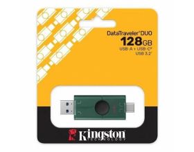 USB флеш накопитель_128 Gb Kingston DataTraveler Duo темно зеленый / USB Type-A и USB Type-C / DTDEG2/128GB