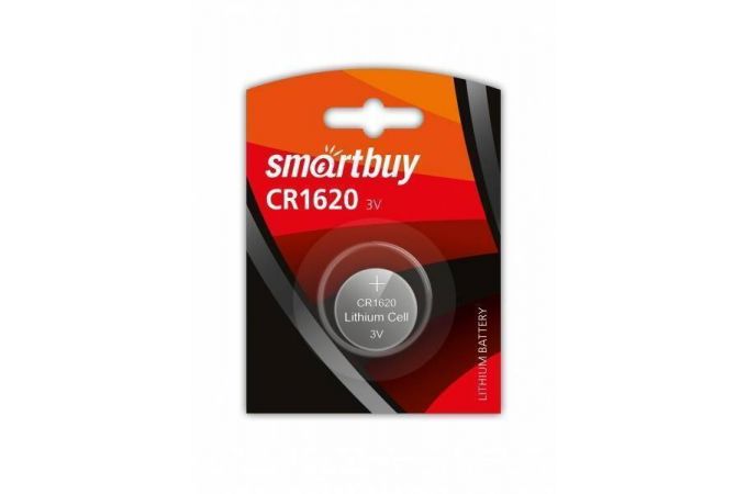 Батарейка литиевая Smartbuy CR1620 BL1 цена за 1 шт (SBBL-1620-1B)