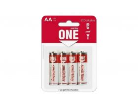 Батарейка алкалиновая Smartbuy ONE LR6/316 BL4 4/АА цена за 4 шт (SOBA-2A04B-Eco)