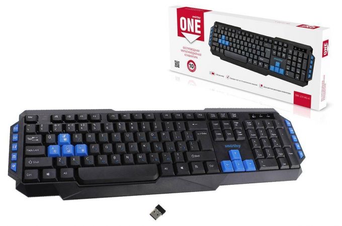 Клавиатура беспроводная мультимедийная Smartbuy ONE 231 (SBK-231AG-K) (черный)