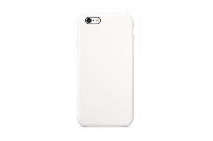 Чехол для iPhone 6/6S Silicone Case Soft Touch открытый низ (белый) 9