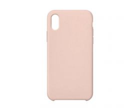Чехол для iPhone X/XS (5.8) Silicone Case Soft Touch открытый низ (розовый песок) 19