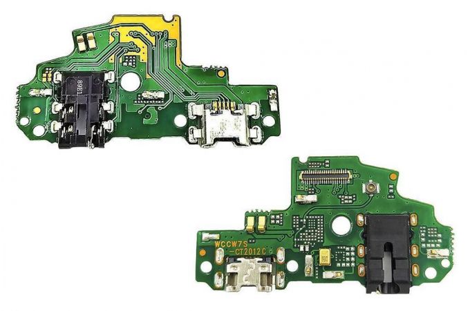 Шлейф для Huawei P Smart с разъемом зарядки + разъем гарнитуры (плата)