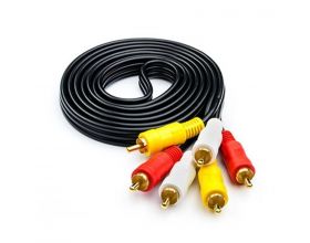 Кабель аудио видео 3 RCA (папа - папа) 5 м (RCA303)
