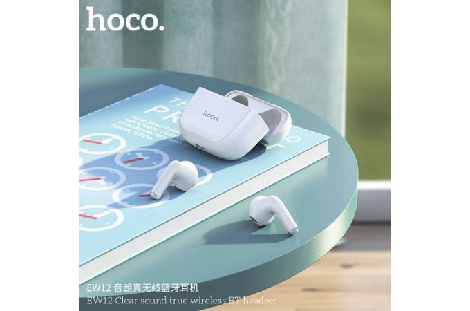 Наушники вакуумные беспроводные HOCO EW12 Clear sound true wireless BT headset Bluetooth (белый)