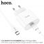 Сетевое зарядное устройство USB-C + кабель Type-C HOCO C94A Metro PD 20W+QC 3.0 (белый)