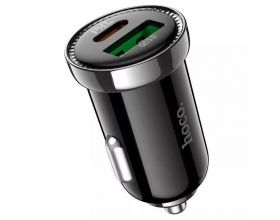 Автомобильное зарядное устройство АЗУ USB + USB-C HOCO Z44 Leading PD20W+QC3.0 (черный)