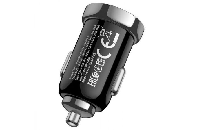 Автомобильное зарядное устройство АЗУ USB + Type-C HOCO Z44 Leading PD20W+QC3.0 (черный)