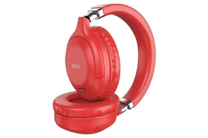 Наушники мониторные беспроводные HOCO W32 Sound magic BT wireless headphones Bluetooth (красный)