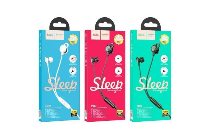 Наушники вакуумные проводные HOCO M89 Comfortable earphones with with microphone (черный)