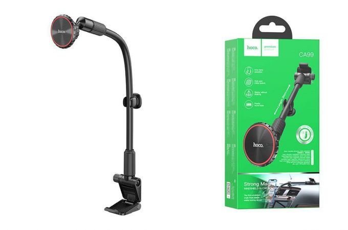 Держатель автомобильный для телефона HOCO CA99 City windsheld magnetic черный