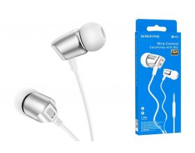 Наушники вакуумные проводные BOROFONE BM66 New sound (серебристый)