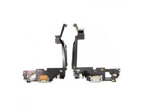 Шлейф для iPhone 12 Pro Max с разъемом зарядки (белый) org (орг) разбор