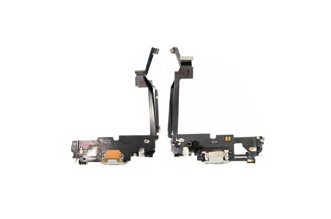 Шлейф для iPhone 12 Pro Max с разъемом зарядки (белый) org (орг) разбор