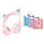 Наушники мониторные беспроводные HOCO W39 Cat ear kids wireless headphones Bluetooth (розовый)