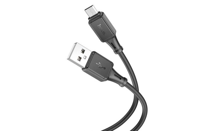 Кабель USB - MicroUSB HOCO X101 (черный) 1м силиконовый