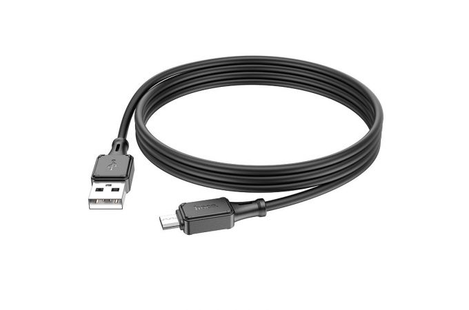 Кабель USB - MicroUSB HOCO X101 (черный) 1м силиконовый