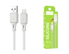 Кабель USB - MicroUSB HOCO X101 (серый) 1м силиконовый